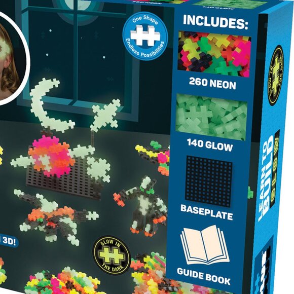 Plus Plus - Learn to Build Set Glow in The Dark - 400 Pieces Age 5 - Picture 6 of 16